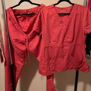 Burnt orange Grey’s Anatomy scrub set